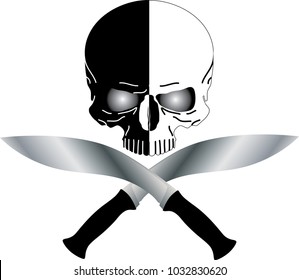 Skull and Weapon Symbol