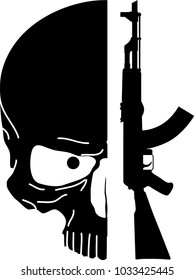 Skull and Weapon Symbol