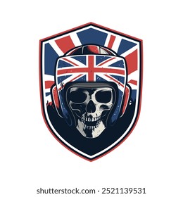 Skull wearing boxing Headgear logo for Boxing Club