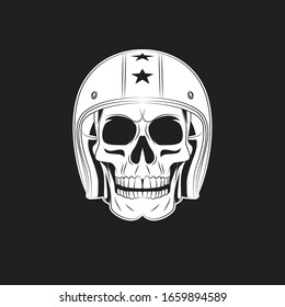 Skull Logo Template Design Shadow Effect Stock Vector (Royalty Free ...