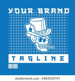 skull wearing a magic what