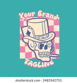 skull wearing a magic what