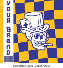 skull wearing a magic what