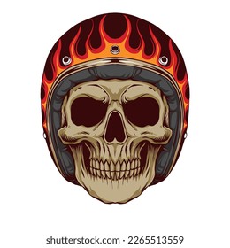 A skull wearing unique and creative helmets