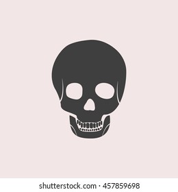 Skull web icon. Isolated illustration