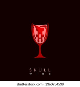 skull wine concept