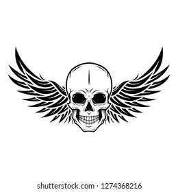 Skull Wing Illustration