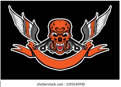 Skull On Fire Vector Icon On Stock Vector (Royalty Free) 438036280 ...