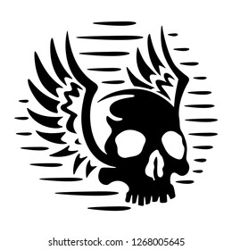 skull wing vector design