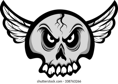 Skull with wings