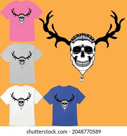  
skull with wings and pentagram, grunge vintage design t shirts