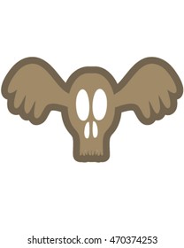 Skull and wings vector art