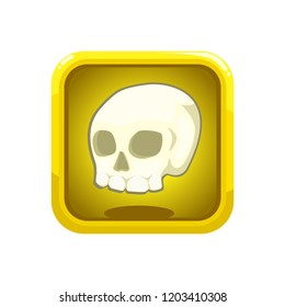 Skull without jaw illustration icon