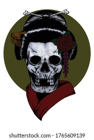 
the skull of a woman from Asia