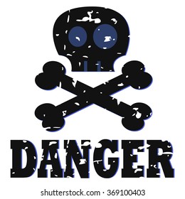 skull with words DANGER