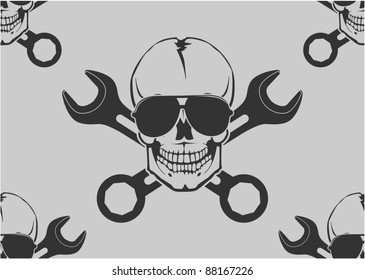 Skull With A Wrench The Seamless