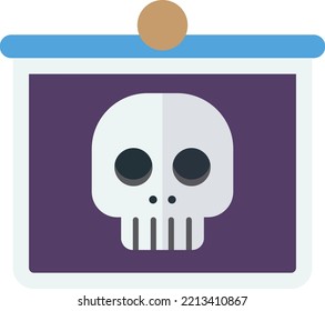 skull x ray illustration in minimal style isolated on background