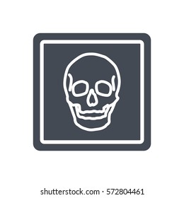 skull x-ray bone silhouette icon