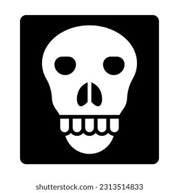 Skull X-ray Vector Glyph Icon For Personal And Commercial Use.
