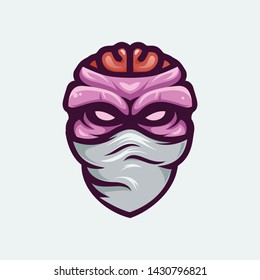 Skull Zombie with mask illustration design