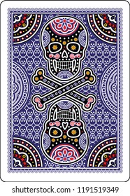 
skull_backdrop of  playing card