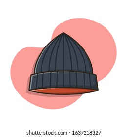 Skullcap hat Vector Design Illustration