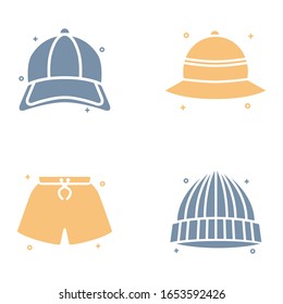 Skullcap and Sport Wear Icon Design