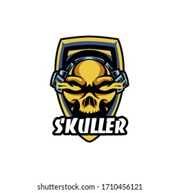 skuller maskot esport logo design