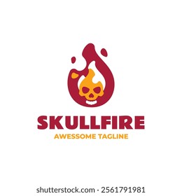 Skullfire Flat Modern Logo Template