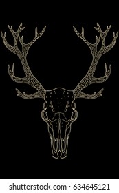 Skulls of animals. Vintage. Vector illustration