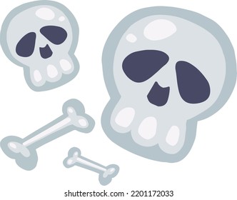 Skulls and bones for halloween and horror movie