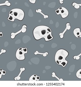 Skulls and bones seamles pattern