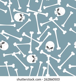 skulls and bones seamless pattern