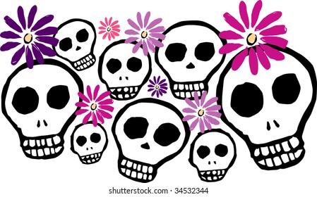 Skulls and Daisies