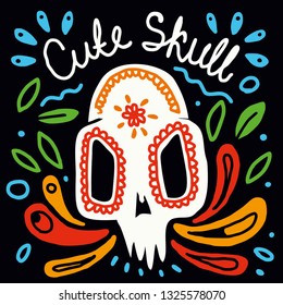 Skulls for the day of the dead. Vector illustration