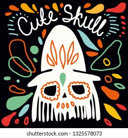 Skulls for the day of the dead. Vector illustration