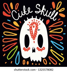 Skulls for the day of the dead. Vector illustration