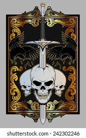 Skulls design 