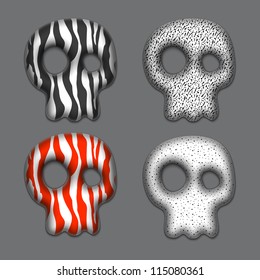 Skulls. Element for your design. Eps10.
