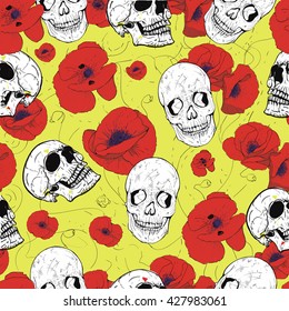 skulls and flowers