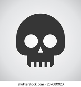 Skulls icon on grey background. Isolated object.