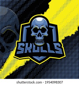 Skulls mascot logo design illustration