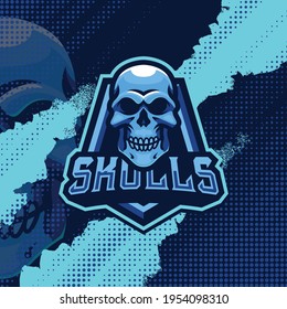 Skulls mascot logo design illustration