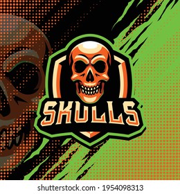 Skulls mascot logo design illustration