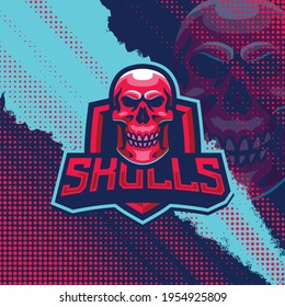 Skulls mascot logo design illustration