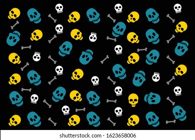 Skulls on a background. Vector Illustration