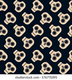 skulls pattern and background, bright color