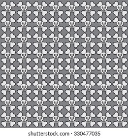 Skulls pattern, Happy halloween day. Vector