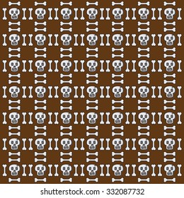 Skulls pattern, Happy halloween day. Vector