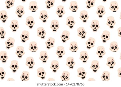 skulls pattern on a white background.